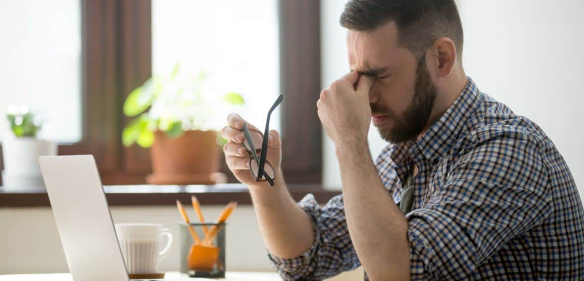 Stressed man