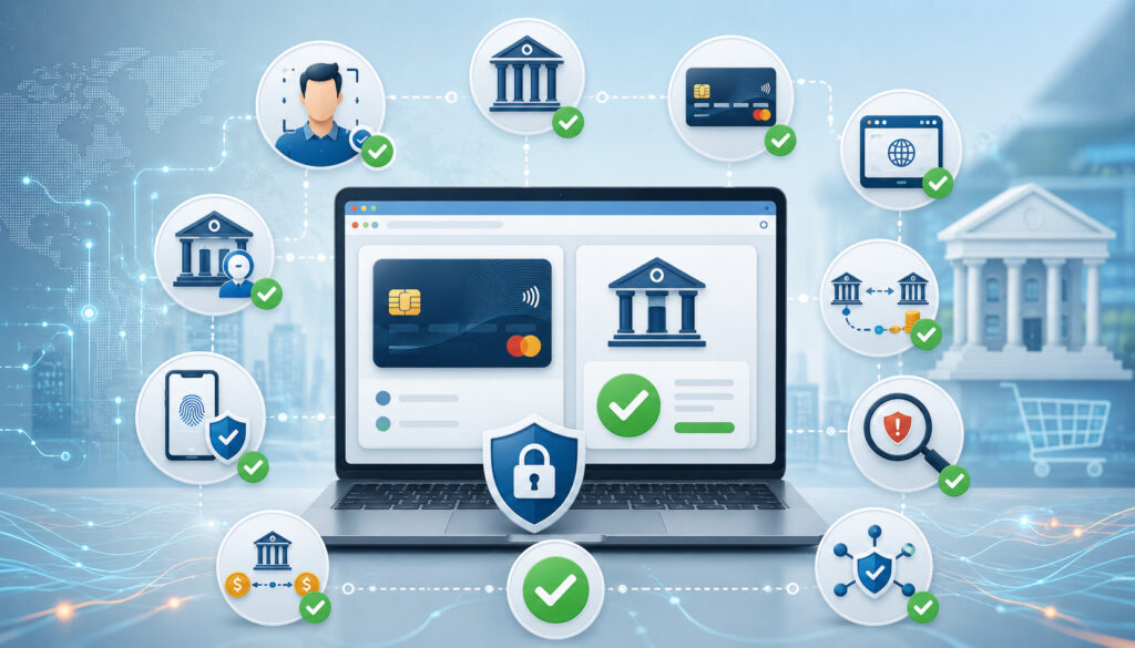 WEB debit validation and secure online bank account verification methods